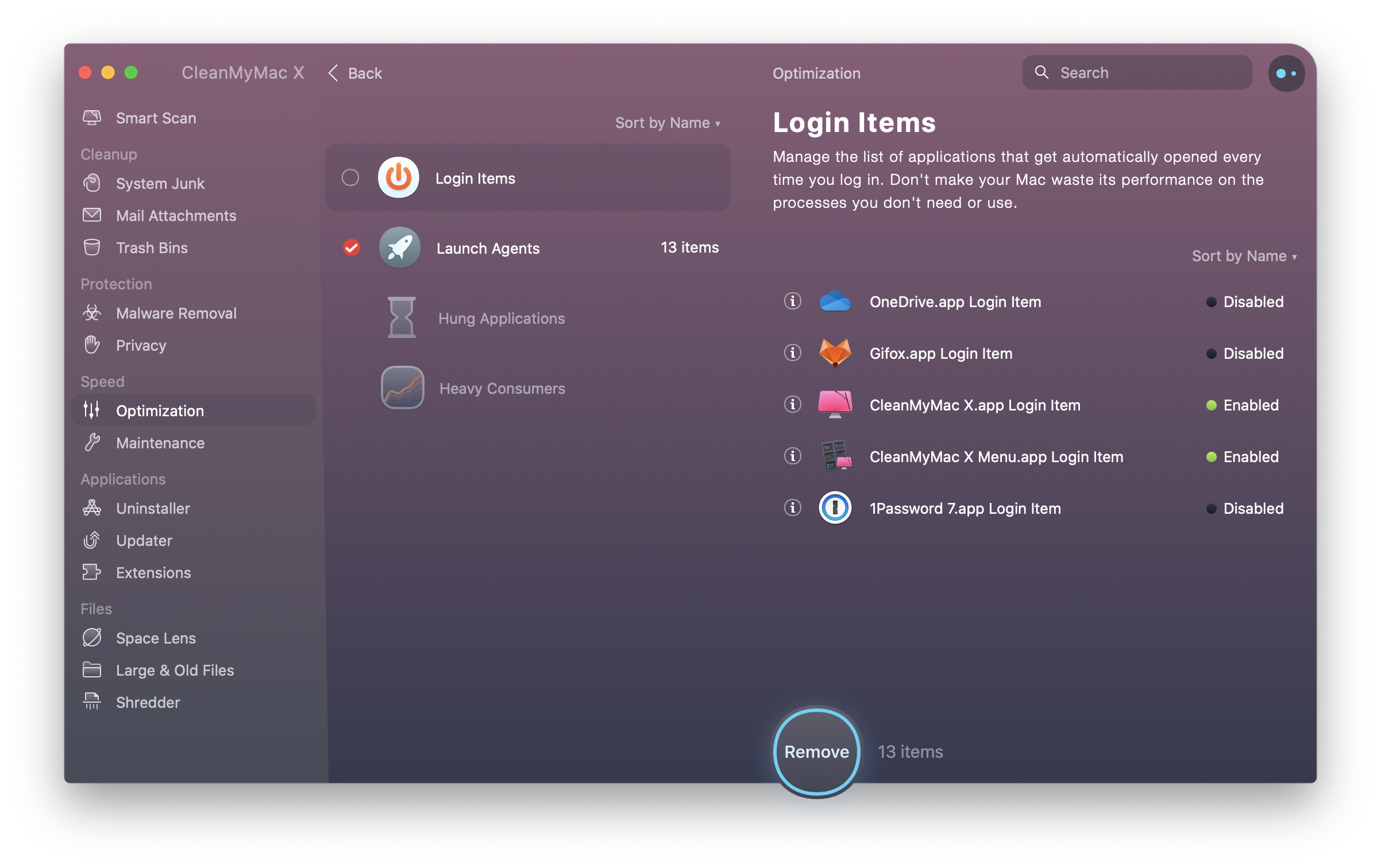 Launch Agents tab CleanMyMac Launch Agents tab CleanMyMac